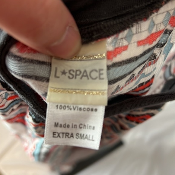 L*Space Gray and Red Patterned Maxi Dress - Picture 6 of 6